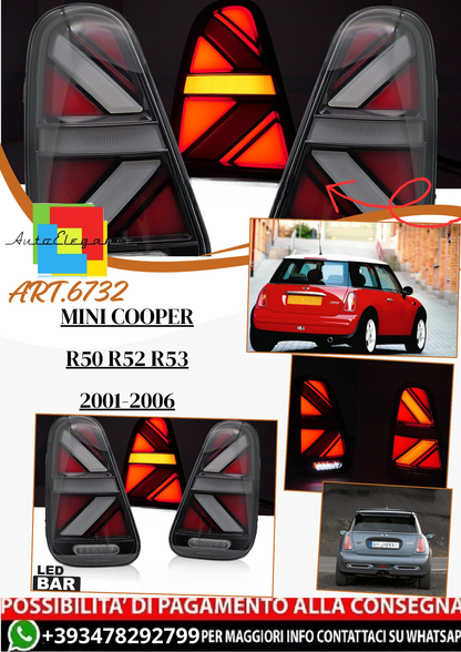 💫ART.6732 Fanale posteriore LED fume adatto per MINI COOPER R50 R52 R53 2001-06💫