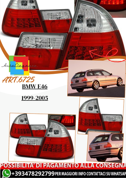 💫ART.6725 Fanale posteriore LED rosso bianco adatto per BMW E46 99-05💫