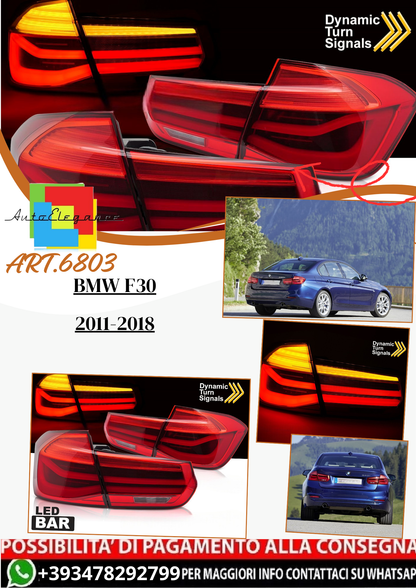 💫ART.6803 Fanale posteriore LED rosso adatto per BMW F30 2011-2018💫