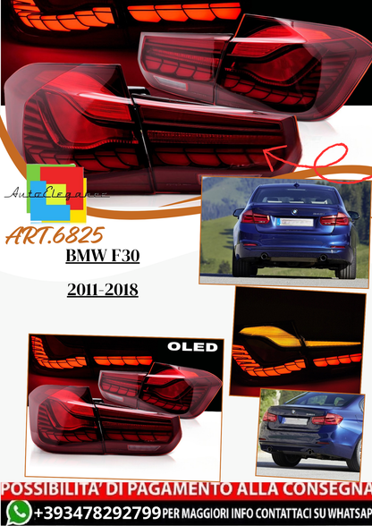 💫ART.6825 Fanale posteriore OLED rosso adatto per BMW F30 2011-2018💫