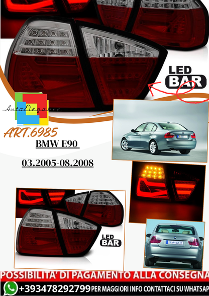 💫ART.6985 Fanale posteriore LED rosso fume adatto per BMW E90 03.2005-08.2008💫