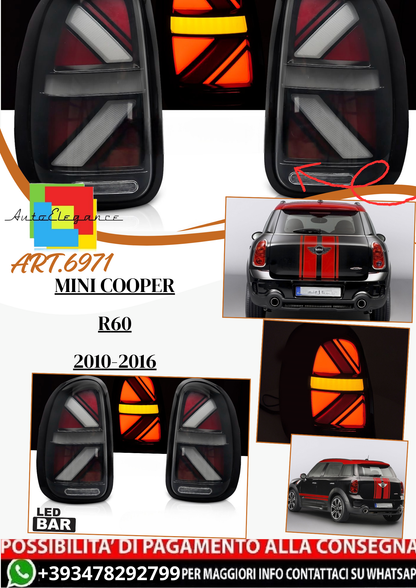 💫ART.6971 Fanale posteriore LED fume adatto per MINI COOPER R60 2010-16💫