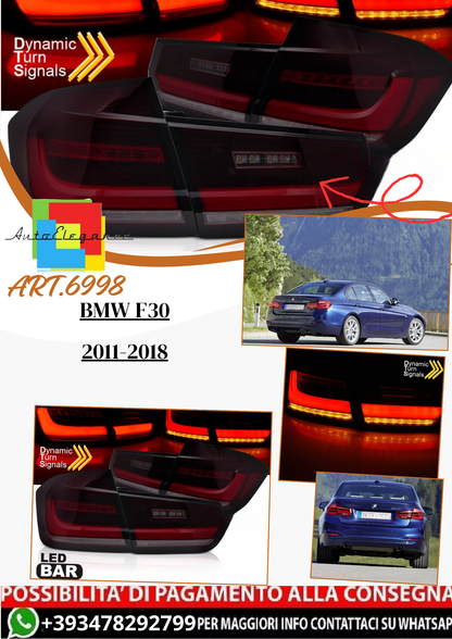 💫ART.6998 Fanale posteriore LED rosso fume adatto per BMW F30 2011-2018💫