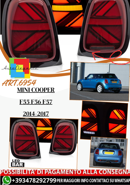 💫ART.6954 Fanale posteriore LED rosso adatto per MINI COOPER F55 F56 F57 2014-17💫