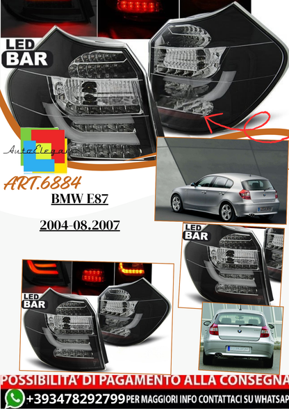 💫ART.6884 Fanale posteriore LED neri adatto per BMW E87 2004-08.2007💫