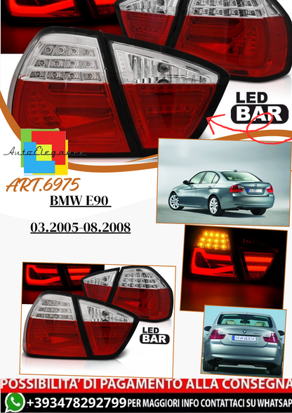 💫ART.6975 Fanale posteriore LED rosso bianco adatto per BMW E90 03.2005-08.2008💫