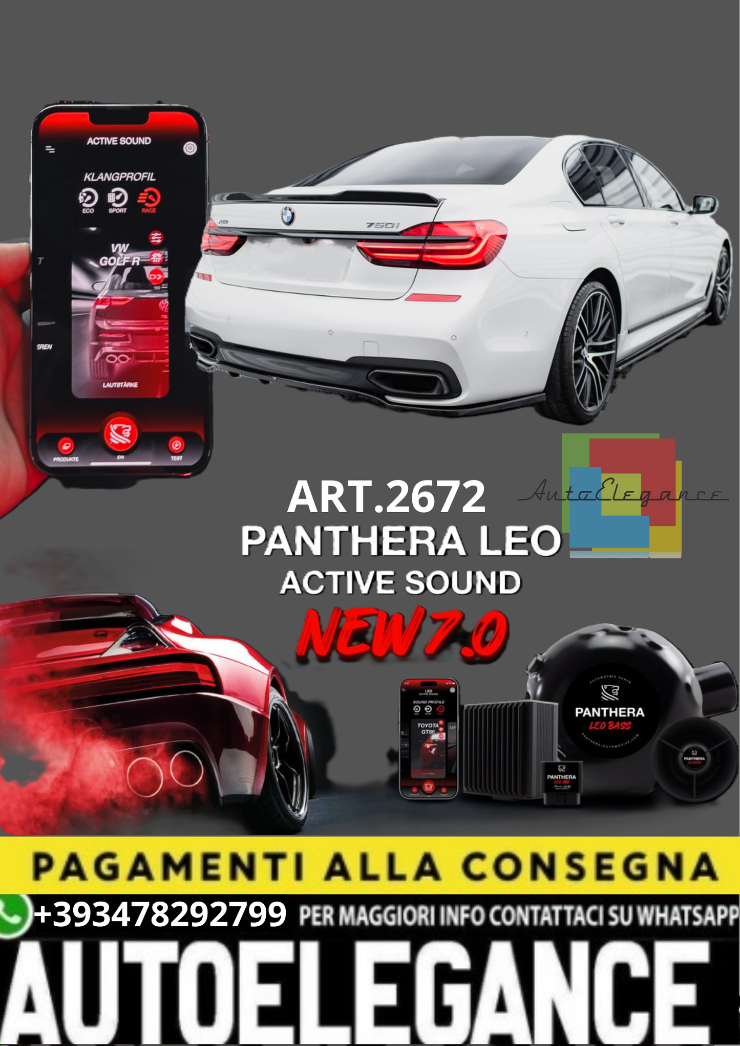 💥💣 ART.2672 PANTHERA SOUND SYSTEM ADATTO PER  BMW Seria 7 💣💥