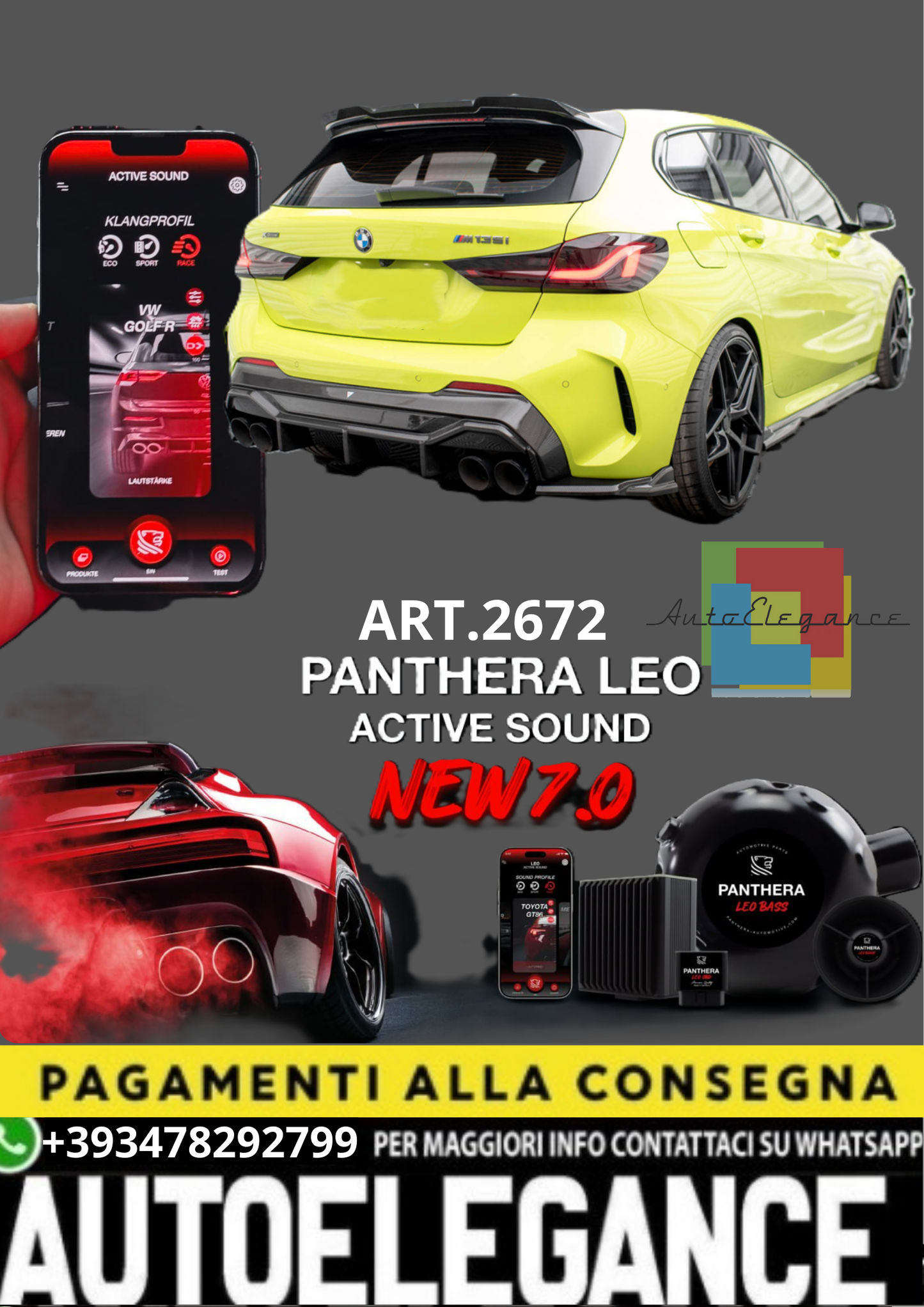💥💣 ART.2672 PANTHERA SOUND SYSTEM ADATTO PER  BMW Seria 1 💣💥