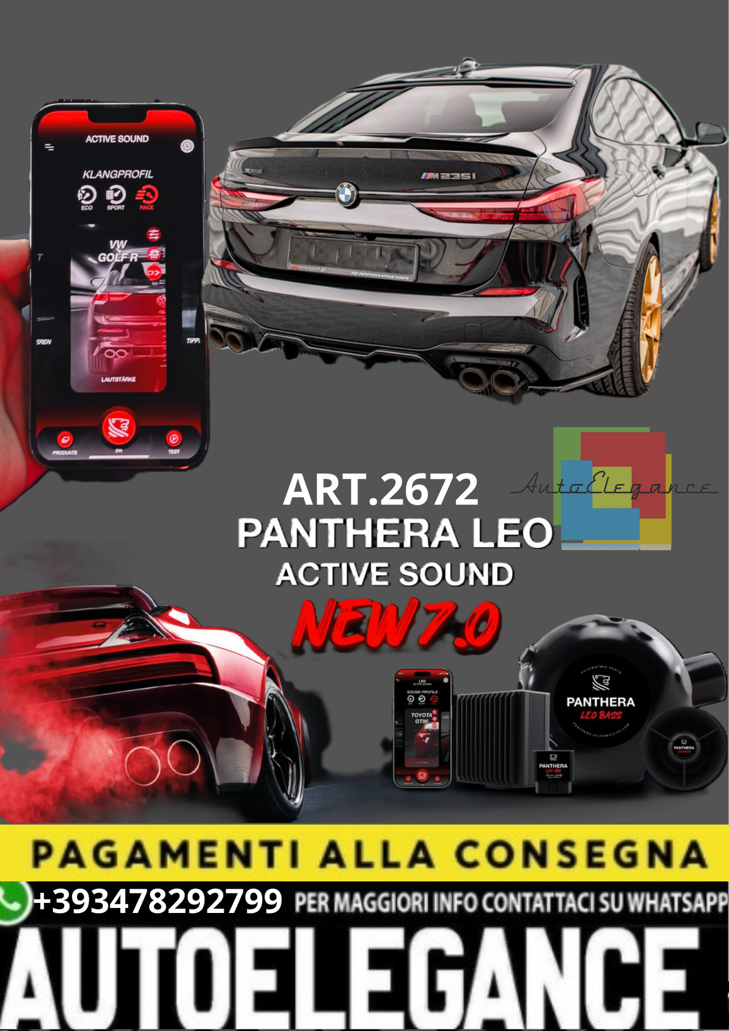 💥💣 ART.2672 PANTHERA SOUND SYSTEM ADATTO PER  BMW Seria 2 💣💥