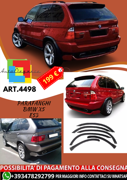 💥ART.4498 Parafanghi adatto per BMW X5 E53 99-03💥