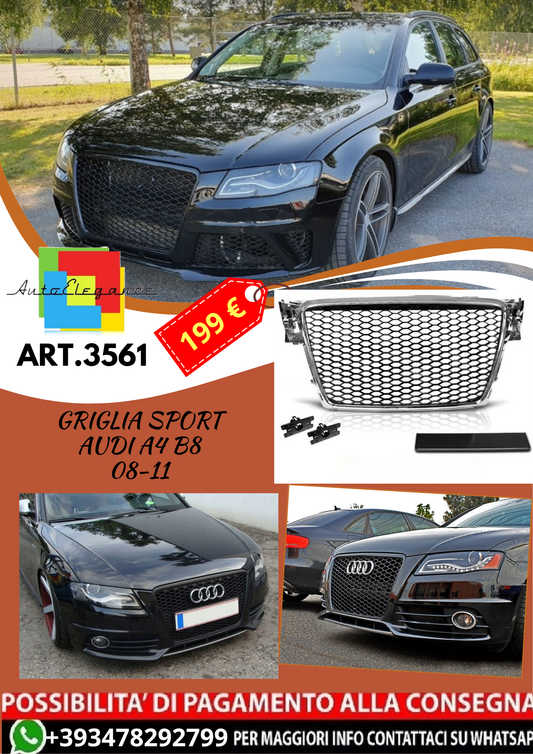 💥ART.3561 GRIGLIA SPORT adatto per AUDI A4 B8 08-11💥