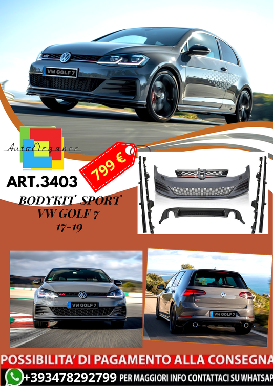 💥ART.3403 BODYKIT SPORT adatto per VW GOLF 7 17-19💥