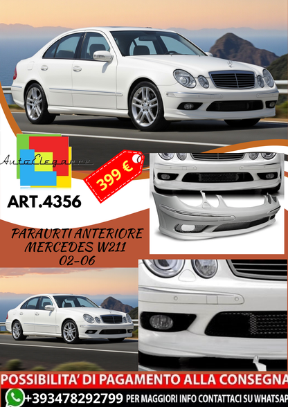 💥ART.4356 Paraurti Anteriore adatto per MERCEDES W211 02-06 LOOK AMG💥