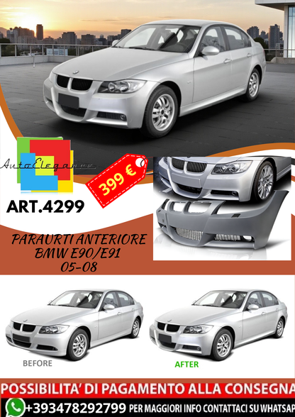 💥ART.4299 Paraurti Anteriore adatto per BMW E90/E91 05-08 LOOK M3💥