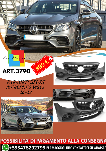 💥ART.3790 PARAURTI ANTERIORE SPORT adatto per MERCEDES W213 16-19 LOOK AMG💥