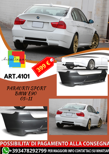 💥ART.4101 PARAURTI POSTERIORE SPORT adatto per BMW E90 05-11 LOOK M3💥