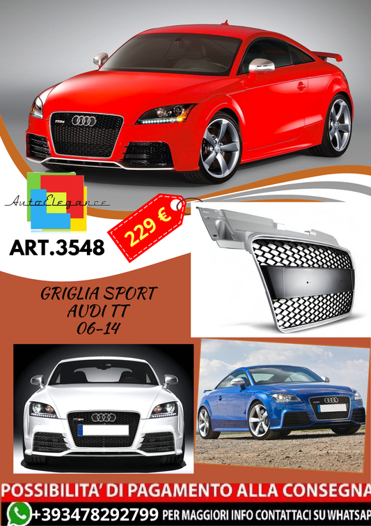 💥ART.3548 GRIGLIA SPORT adatto per AUDI TT 06-14💥