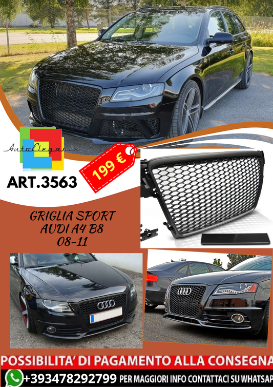 💥ART.3563 GRIGLIA SPORT adatto per AUDI A4 B8 08-11💥