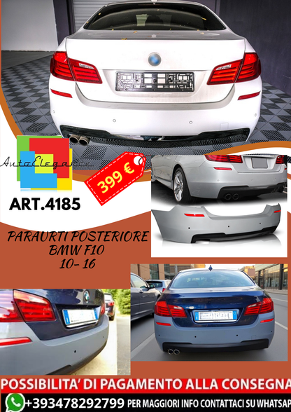 💥ART.4185 Paraurti Posteriore adatto per BMW F10 10-16 LOOK M5💥