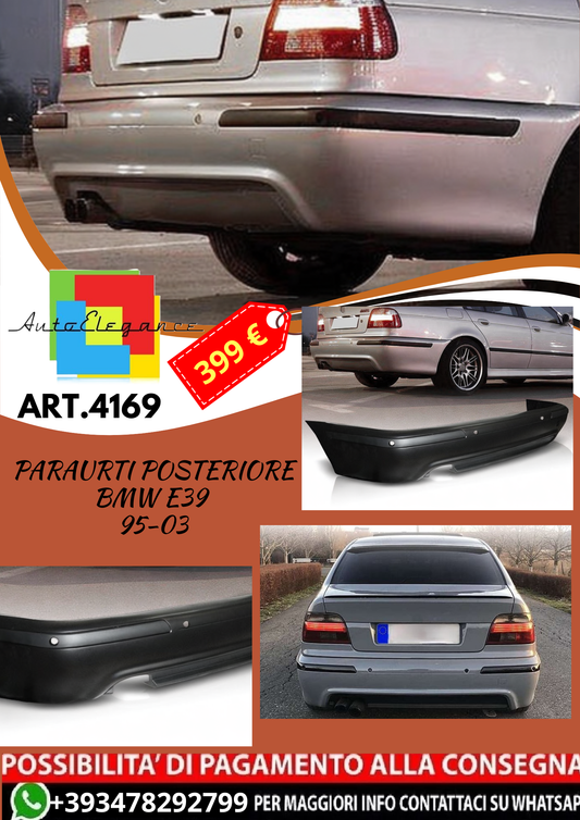 💥ART.4169 Paraurti Posteriore adatto per BMW E39 95-03 LOOK M5💥