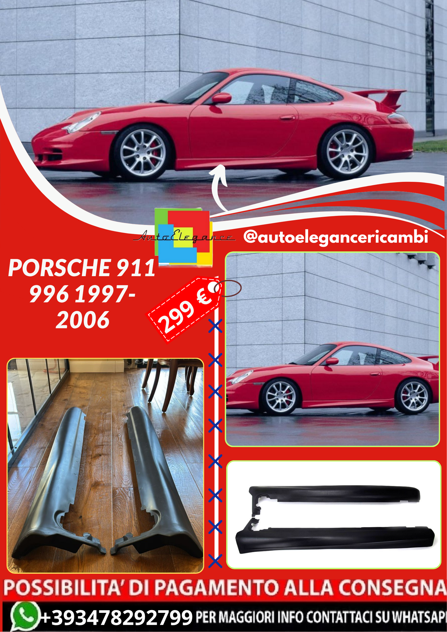 ART.4509  MINIGONNE Porsche 911 996 1997-2006