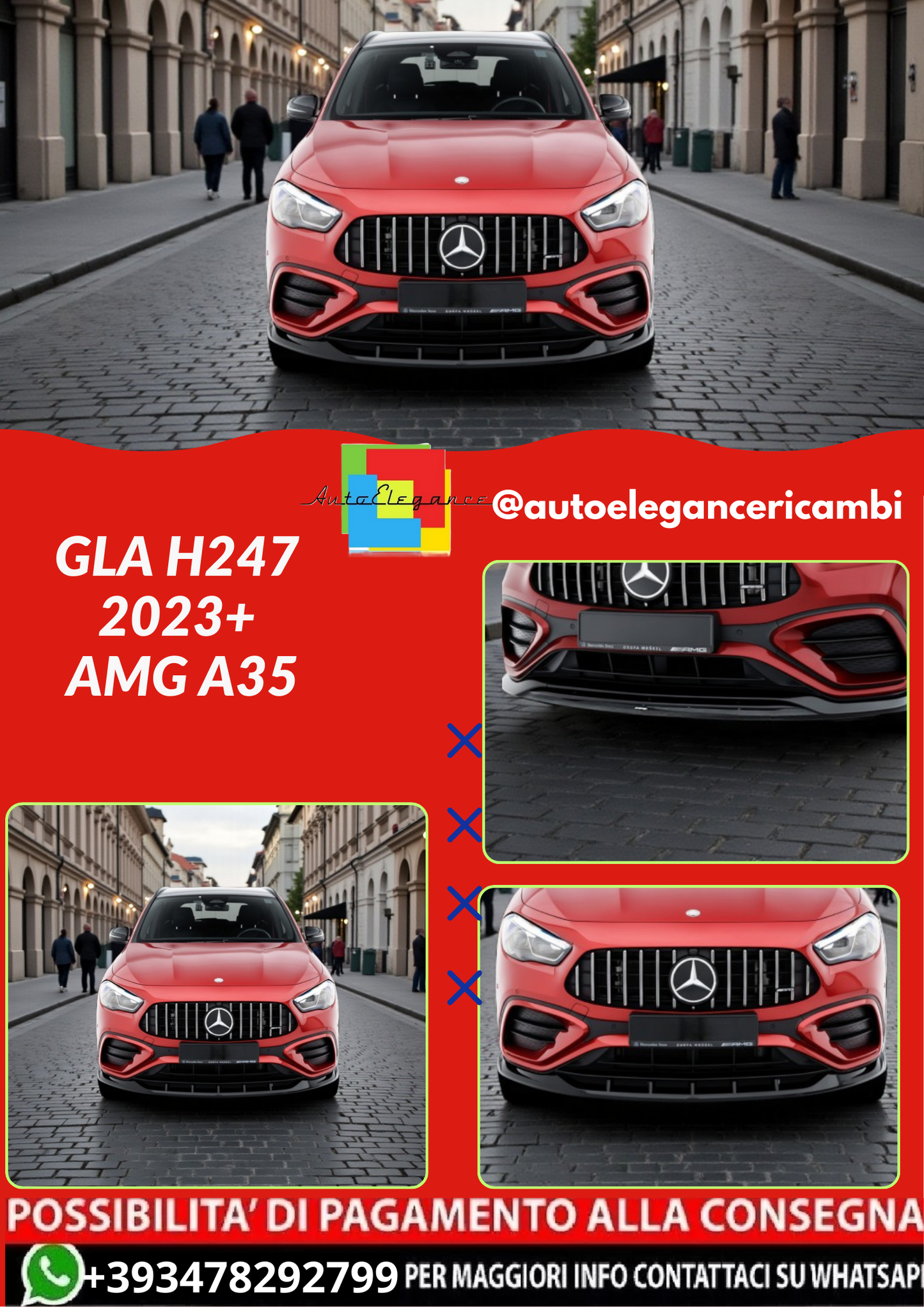 💕SPLITTER ADATTO PER MERCEDES-AMG GLA 35💕