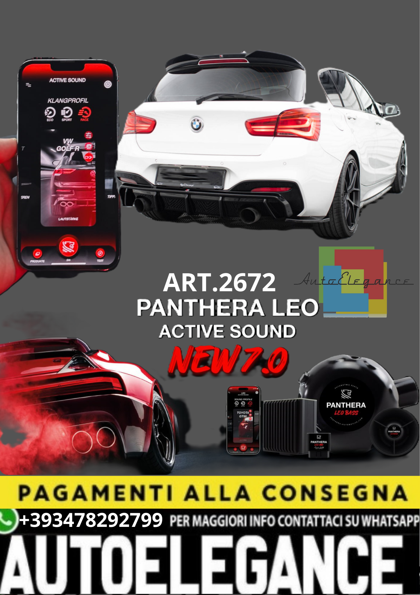 💥💣 ART.2672 PANTHERA SOUND SYSTEM ADATTO PER  BMW M1 / M140i F20 💣💥