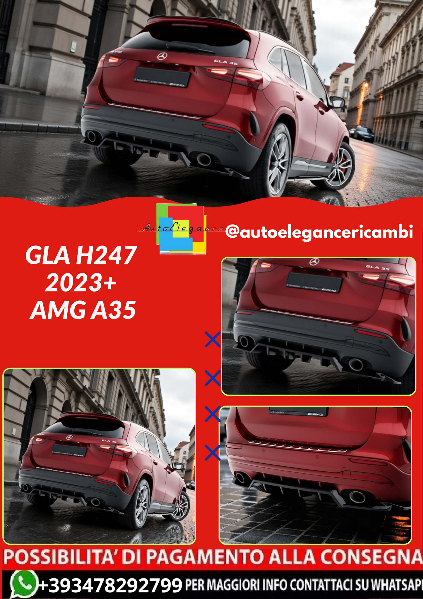 💕DIFFUSORI ADATTO PER MERCEDES-AMG GLA 35💕