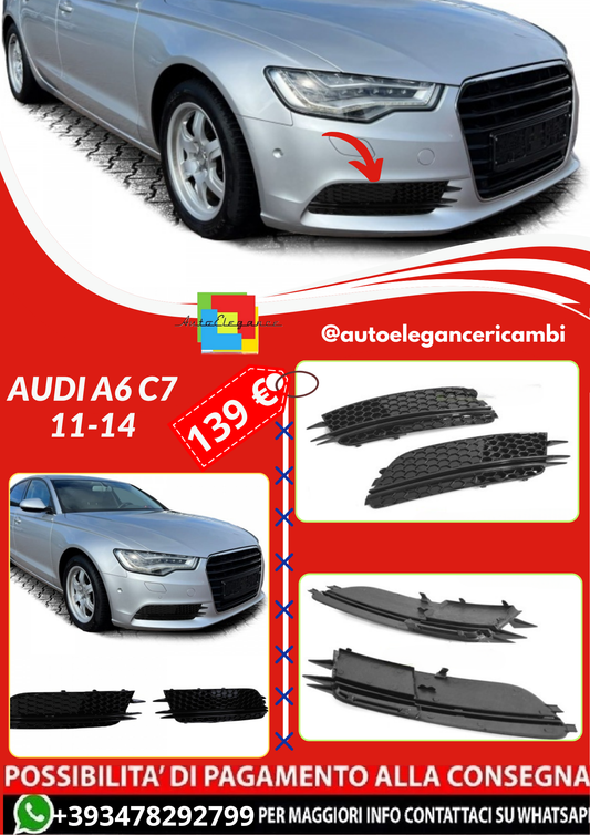 ART.4569 COPERTURA FENDINEBBIA NERO LUCIDO per AUDI A6 C7 11-14