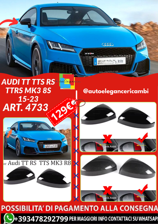 💫ART.4733 Copertura specchietto adatto per Audi TT TTS RS TTRS MK3 8S 15-23💫