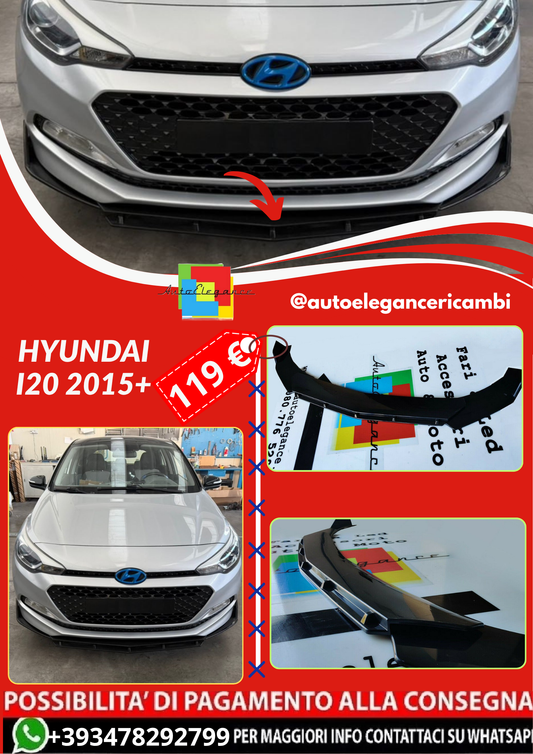 ART. 0037 SPLITTER 3 PEZZI HYUNDAI I20 2015+