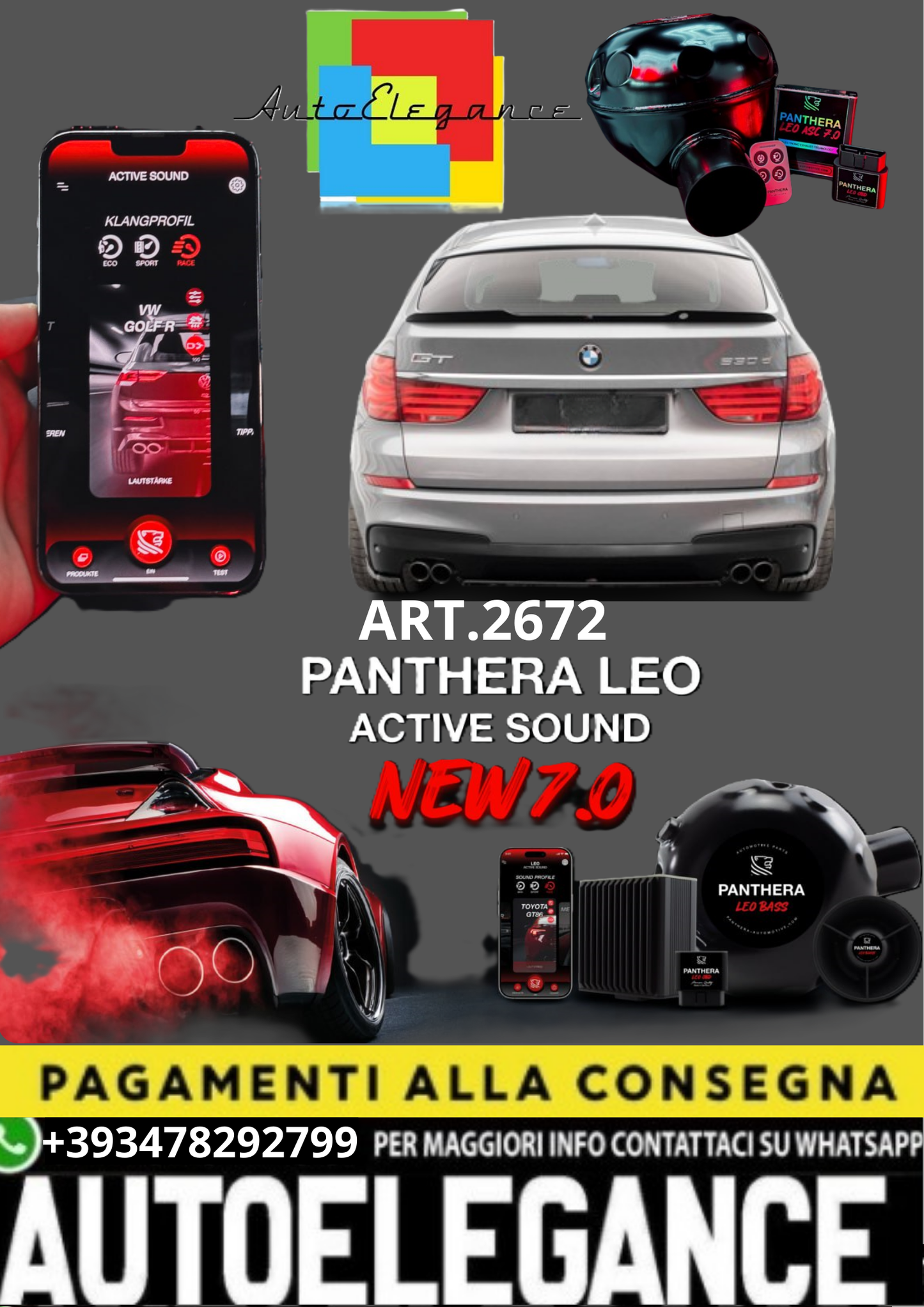 💥💣 ART.2672 PANTHERA SOUND SYSTEM ADATTO PER BMW 5/M5 GT F07💣💥