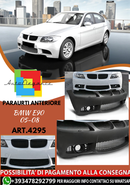 💥ART.4295 Paraurti Anteriore adatto per BMW E90 05-08 LOOK M3💥