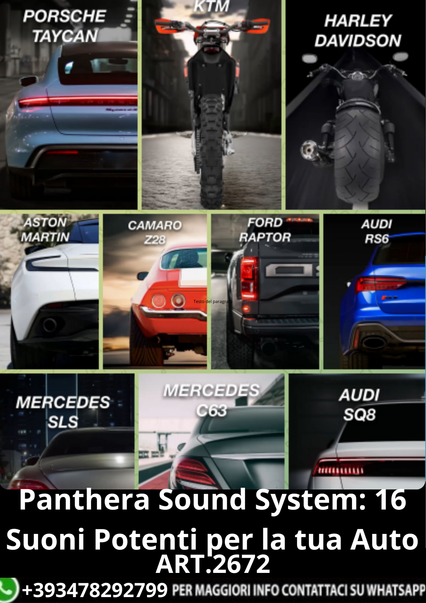 💥💣 ART.2672 PANTHERA SOUND SYSTEM ADATTO PER BMW Z4 G29 💣💥