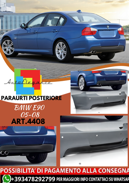 💥ART.4408 Paraurti Posteriore adatto per BMW E90 05-08 LOOK M3💥
