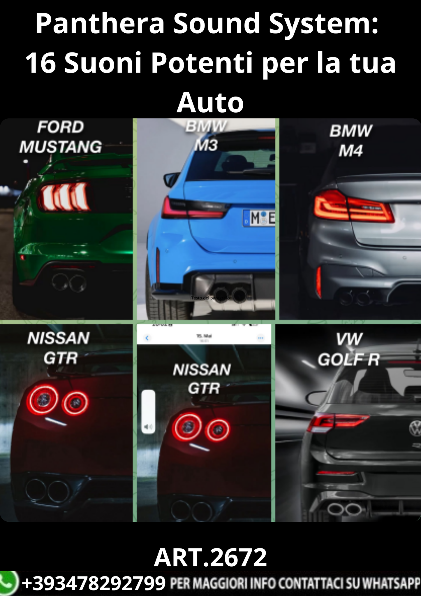 💥💣 ART.2672 PANTHERA SOUND SYSTEM ADATTO PER BMW Z4 G29 💣💥