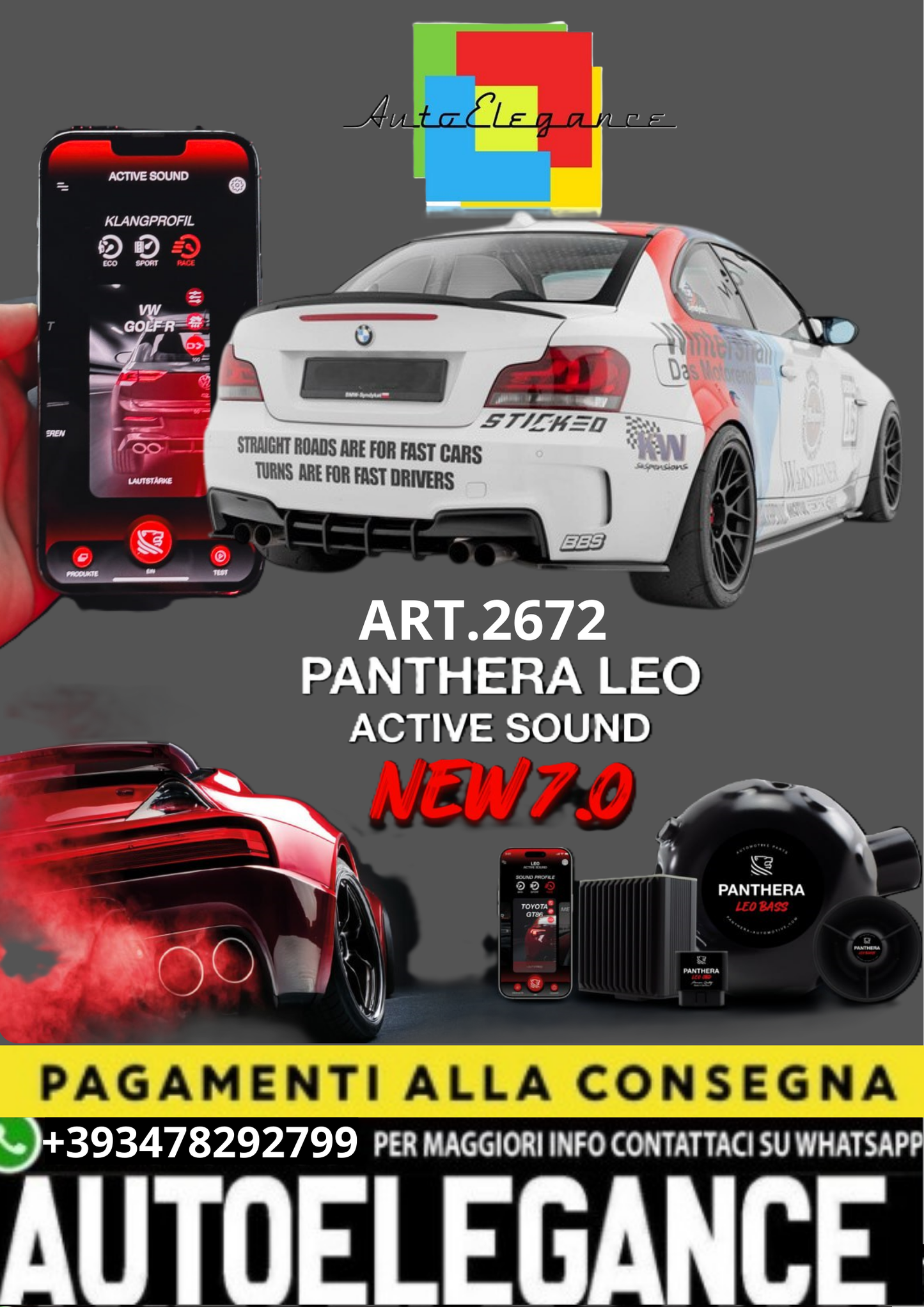 💥💣 ART.2672 PANTHERA SOUND SYSTEM ADATTO PER BMW M1💣💥