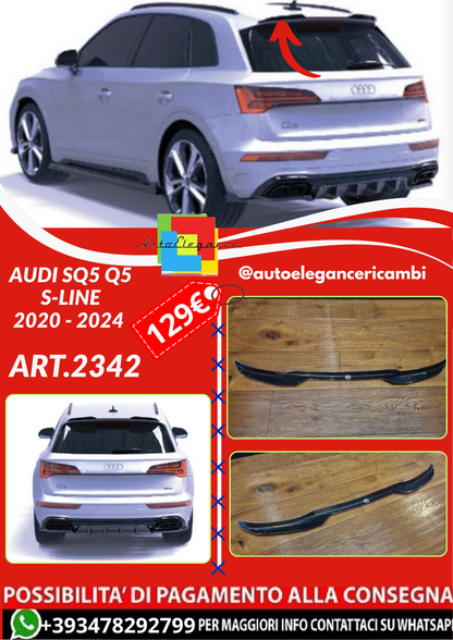ART.2342 SPOILER AUDI SQ5 Q5 S-LINE SUV SPORTBACK MK2 FACELIFT 2020 - 2024