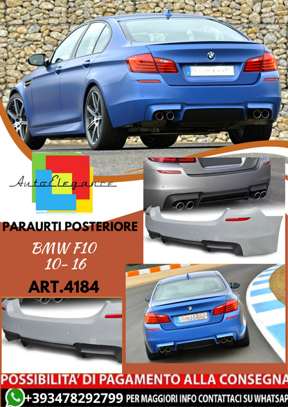 💥ART.4184 Paraurti Posteriore adatto per BMW F10 10-16 LOOK M5💥