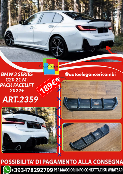 ART.2359 DIFFUSORE BMW 3 SERIES G20 21 M-PACK FACELIFT 2022+