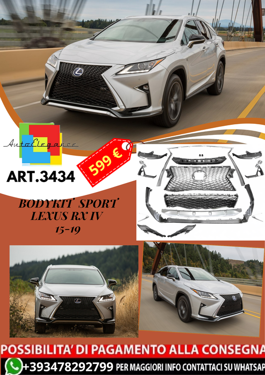 💥ART.3434 BODYKIT SPORT adatto per LEXUS RX IV 15-19💥