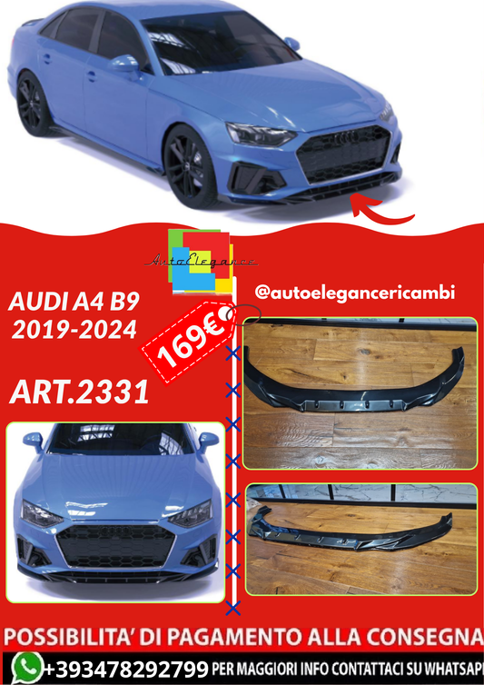 ART.2331  SPLITTER AUDI A4 B9 FACELIFT 2019-2024 SLINE S4