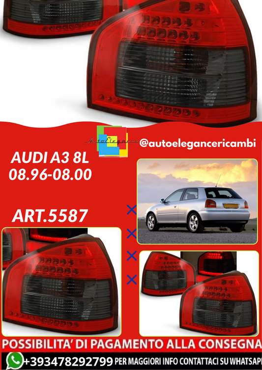 💫ART.5587 FARI POSTERIORE LED ADATTO PER AUDI A3 8L 08.96-08.00💫