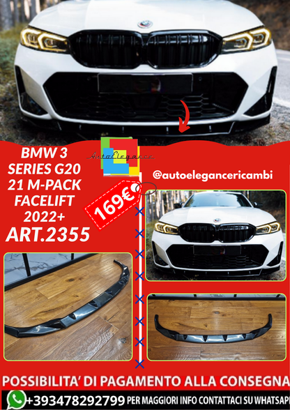 ART.2355  SPLITTER BMW 3 SERIES G20 21 M-PACK FACELIFT 2022+