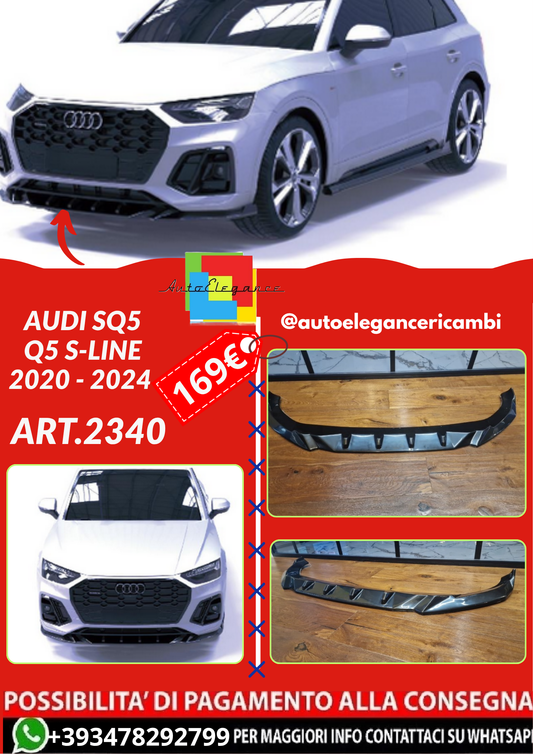 ART.2340 SPLITTER AUDI SQ5 Q5 S-LINE SUV SPORTBACK MK2 FACELIFT 2020 - 2024