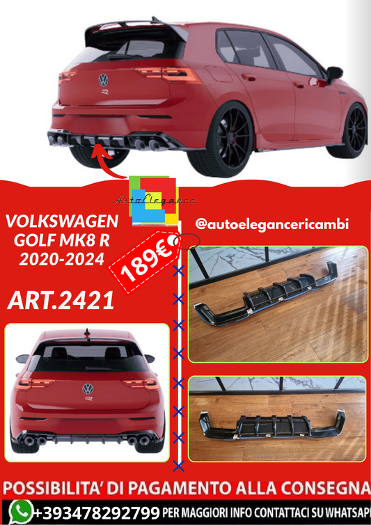 ART.2421  DIFFUSORE VOLKSWAGEN GOLF MK8 R 2020-2024