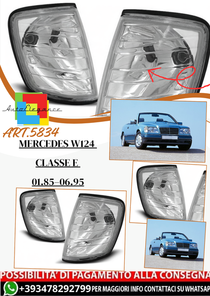 💫ART.5834 Indicatori anteriori cromati adatti per Mercedes W124 Classe E 01.85–06.95💫
