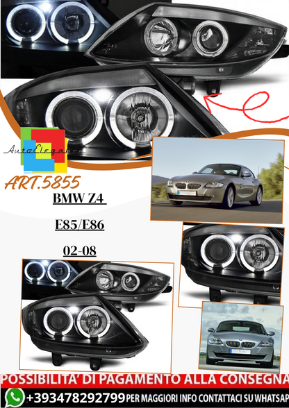 💫ART.5855 Fari anteriori ANGEL EYES adatti per BMW Z4 E85/E86 02-08💫