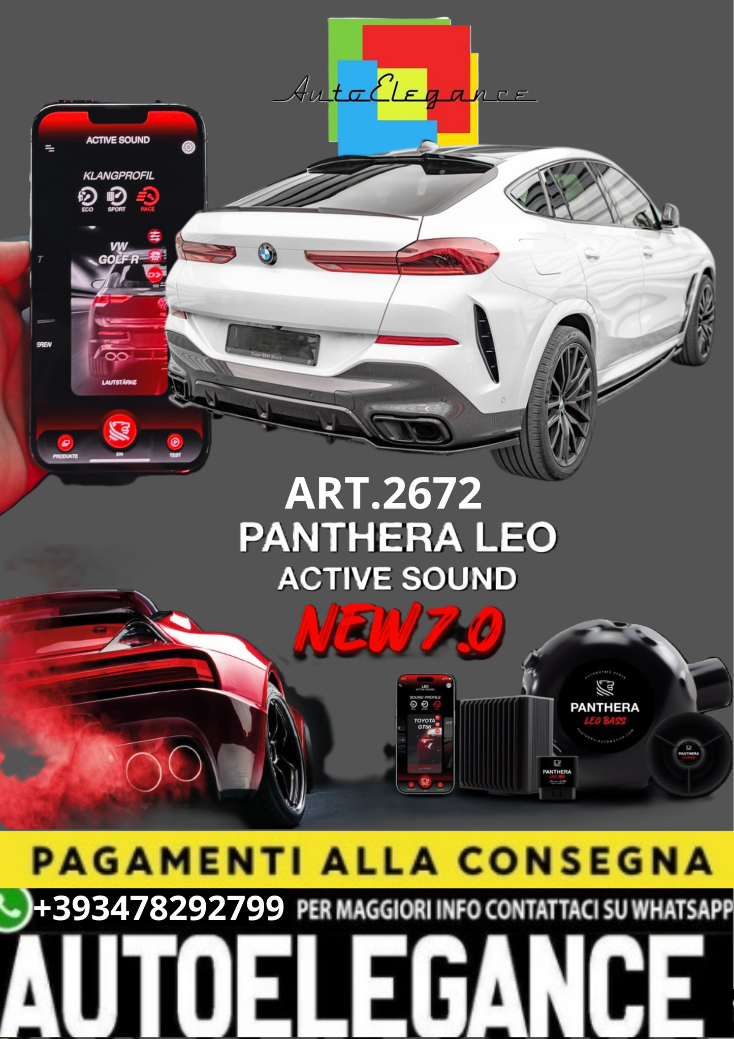 💥💣 ART.2672 PANTHERA SOUND SYSTEM ADATTO PER BMW X6 G06 💣💥
