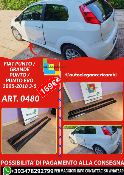 ART. 0480 MINIGONNE FIAT PUNTO / GRANDE PUNTO / PUNTO EVO 2005-2018 3-5 PORT